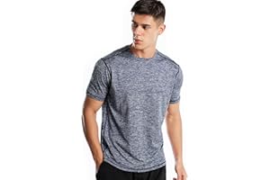 ZENGJO Sports T Shirt Men, Quick Dry Gym T Shirts Mens Running Top Short Sleeve