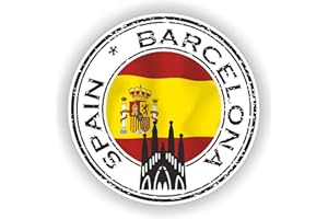 SCONOSCIUTO 1 adesivo rotondo in vinile impermeabile Spagna Barcellona