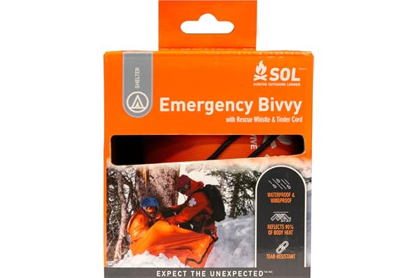 S.O.L. Survive Outdoors Longer S.O.L. 90% Reflective Ultra-Lightweight Emergency Bivvy, Multiple Colors
