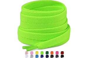 ‎PUZEAM Puzeam 2 Paar Premium Schnürsenkel flach reißfest Schuhbänder 8 mm breit Ersatz Schnürsenkel für Sneakers, Turnschuhe, Sportschuhe