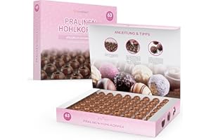 ‎GOODBAKE GoodBake Pralinen-Hohlkörper (63 Stk) – Vollmilch-Schokolade – Pralinen selber machen mit Pralinen-Hohlkugeln, Pralinenform, Pralinen-Formen für Weihnachts-Pralinen…