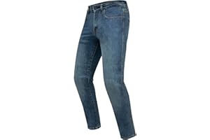 BROGER California Jeans da Moto Uomo | Fodera in Fibra Aramidica | Protezioni SAS-Tec Ginocchio, Anca, Coccige | Elementi Riflettenti | Slim Fit