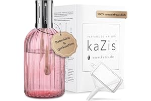 KAZIS® I Lámpara aromática catalítica I Cristal I XXL I 400 ml (rosa)