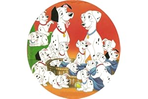 PARTYLANDIA Cialda In Ostia Tonda Carica Dei 101 Bimbi Torta Decorazioni Dischi Commestibile