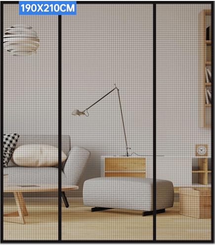 Magnet-Fliegengitter Für Türen – Insektenschutz Mit Starken Magneten, 120 X 230 Cm, Grau