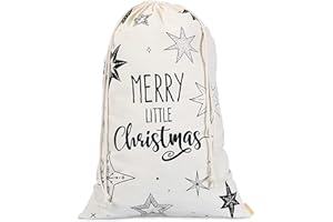 PAPIERDRACHEN Sac cadeau XXL pour Noël - en coton - magnifiquement imprimé et idéal pour emballer les cadeaux - taille 50x80cm avec cordon de serrage