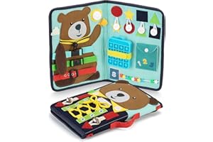 PUTSKA Tabla de ocupación para niños pequeños de 2 a 4 años. Esenciales de entretenimiento infantil para viajes largos en avión, tren o coche. Artículos educativos para infantes.