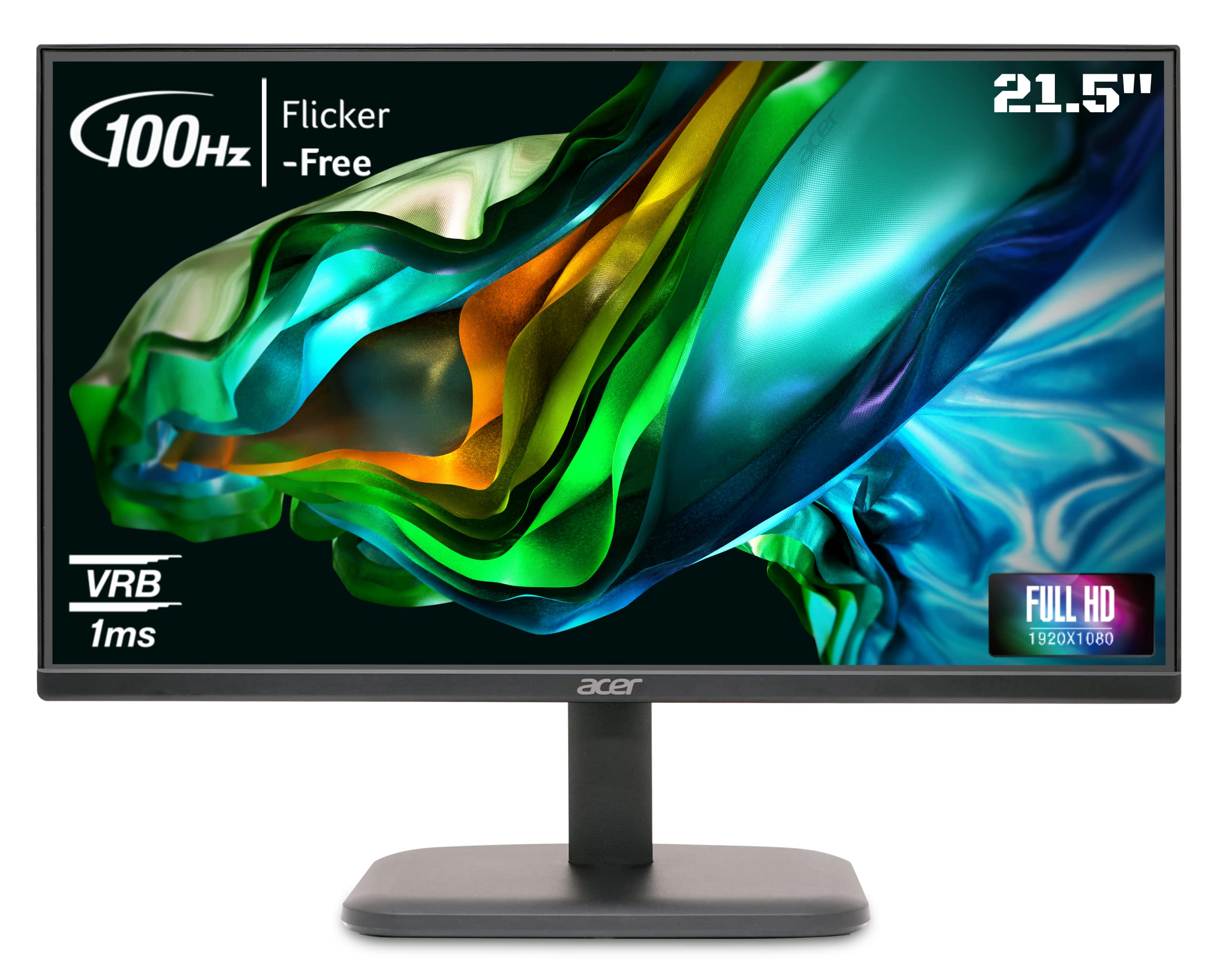 Acer EK220Q 21.5 Inch (54.61 cm) Full HD (1920x1080) Pixels VA Panel LCD Monitor with LED Back Light I 1 MS VRB, 100Hz Refres