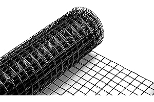PROFISHOP-BREMEN Volierendraht SCHWARZ beschichtet Drahtgitter Drahtgeflecht Zaun Maschendrahtzaun Kaninchenzaun Hasendraht verzinkt und beschichtet 100 cm hoch - 10 Meter lang - Maschenweite 10x10 mm