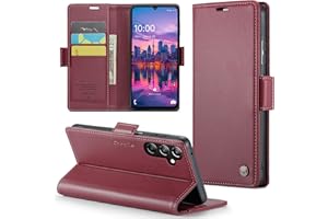 Phernykas Handyhülle für Samsung Galaxy A16 Hülle Leder,Magnetische Klapphülle mit kartenfach und Standfunktion Smartphone Schutzhülle Lederhülle Samsung A16 Flip Book Case (Rot)