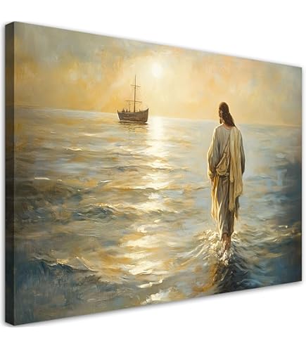 LakelzDecor Jezus en verloren schaap op een kleurrijk bloemenveld, set van 3, LDS-afdrukdecor, bijbelgebed, christelijk geloof herder, godvolger - België