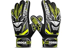 TOROGA Infinity Pro Junior Kinder Torwarthandschuhe – Fußballhandschuhe mit Grip-Latex, Fingerschutz & Doppeltem Handgelenkband – Für Jungen & Mädchen