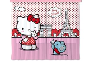 AG Design FCS xl/4311 Rideau Voilage pour Chambre d'enfant Motif Hello Kitty