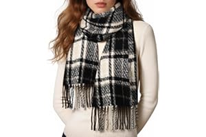 WORPICE Winter Scarf for Women - Women's Plaid Blanket Scarf, Reversible 200x63cm Shawl Wrap, Style Soft Warm, Cozy Gift for Her