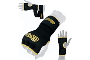 EVO FITNESS Evo Sac De Boxe Intérieur Gel Gants MMA Grappling Bandes de Mains Arts Martiaux Bandages - Senior-L/XL