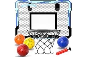 EPPO Panier de Basket-Ball d'intérieur pour Enfants 41,9 x 31,8 cm – Mini Panier de Basket-Ball pour Porte avec 4 balles et Accessoires de Basket-Ball complets, Jouet de Basket-Ball pour Enfants