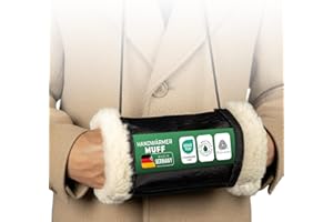‎NOVALIV Novaliv Handmuff 1er Set – Handwärmer ohne Strom aus 100% Schurwolle, außen wasserabweisend – kuscheliger Muff gegen kalte Hände für Winter, Spaziergang, Stadt und Weihnachtsmarkt warm Sein