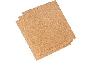 KORK-DEKO 3 pezzi | Confezione da 3 cuscinetti in sughero | 250 x 200 mm | per il modellismo | sughero da ritagliare e bricolage | assorbe gli urti e le vibrazioni