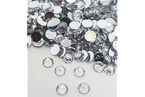 MajorCrafts 2000pcs 5mm ss20 Crystal Clear Flat Back Round 14 Facets Resin Rhinestones Arts and Crafts Embellishment Gems C29