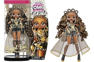 L.O.L. Surprise! OMG Fierce Poupée Mannequin - Royal Bee - 29 cm avec 15 Surprises Dont de Belles Tenues, Accessoires & 1 Socle - à Collectionner - 3 Ans +
