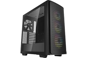 DEEPCOOL Custodia PC Gaming CK560, Case ATX Medio Torre, Finestra in Vetro Temperato Piena Grandezza, Ventilatore ARGB 3 x 120 mm, Ventilatore 1 x 140 mm, Nero