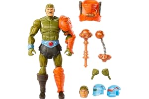 Masters of the Universe Masterverse New Eternia Man-at-Arms HYC48 Figurka akcji, 30 przegubów, wymienna głowa, dłonie i pałeczka