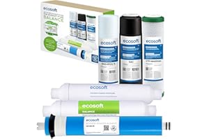 Ecosoft - Filtro ad osmosi inversa - Set di ricariche a 5 fasi senza pompa - Acqua potabile domestica con mineralizzatore di calcio - Installazione sotto lavello