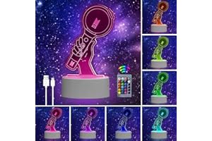 Eygerur Kpop Bangtan Boys Veilleuse 3D Télécommande 16 Couleurs Changement LED Illusion Lampe Et Art Déco Lampe pour Garçon Fille Chambre Décorer Cadeau d'anniversaire Noël