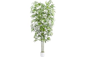 TXABL Artificial Bamboo Plant Tree 180 CM Tall Fake Plants Decorative Artificial Plants Indoor Faux Bamboo Trees with Lifelike Leaves, Artificial Tree in Pot for Home Office Bathroom Bedroom Decor