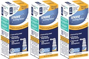 Snoreeze Anti-Snoring Throat Spray - Effective Snoring Aids for Men & Women - Fast Acting Lubricating Thermo Gel - Snore Stopper to Use with Mobile App - Triple Pack -23,5ml Each - 150 Nights Use