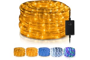 SWANEW LED Lichterschlauch, 10M 240 LEDs lichtschlauch Lichterkette außen, IP20 Wasserfest Led Schlauch außen, Garten-Party-Festbeleuchtung (gelb