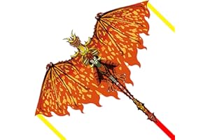 SYNCFUN Huge Dragon Kite for Kids and Adults Easy to Fly for Boys and Girls with 328ft String, Large Beach Kite for Outdoor Games and Family Trip Activities