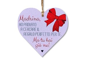 CARISPIBET Madrina | segni decorativi famiglia gratitudine buffo grazie decorazioni d'interni regali di decorazione segni di casa 12 x 12 cm