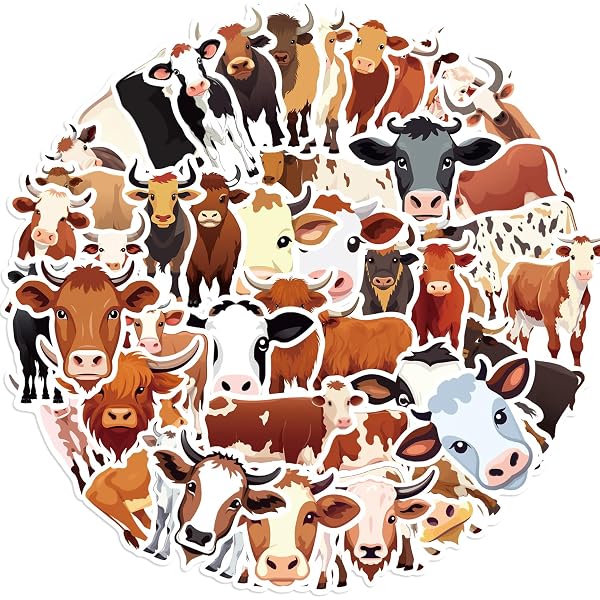 Cow Kuh Collection Nagelkunst-Abziehbilder - Nagelaufkleber Mit Kuh-Motiven Für Kreative Nail Art