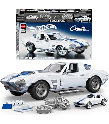 Hot Wheels Maserati MC20 Mattel Brick Shop Building Set, with 250