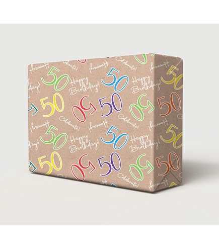 ADQUATOR Carta Regalo 60° Compleanno: 5 Fogli Oro Rosa E Rosa, 50x70 Cm, Per Donne E Amiche