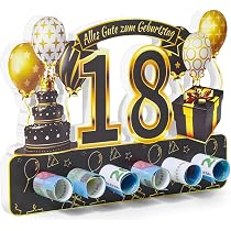 Cadeau 18 Ans ROADPLUM - Plaque Bois Avec Support Pour Billets, Déco Anniversaire