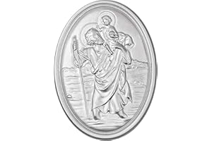 Fritz Cox® Patronio dei viaggiatori – San Cristoforo come portachiavi e medaglia (medaglia)