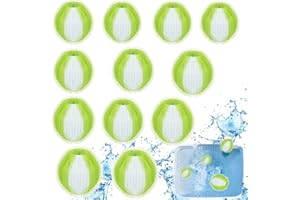 WUIIL 12 Stücke Tierhaarentferner Waschmaschine,fusselball für waschmaschine,Haarentferner Tierhaare,hundehaare waschmaschine,Wiederverwendbar Fusselball für Waschmaschine