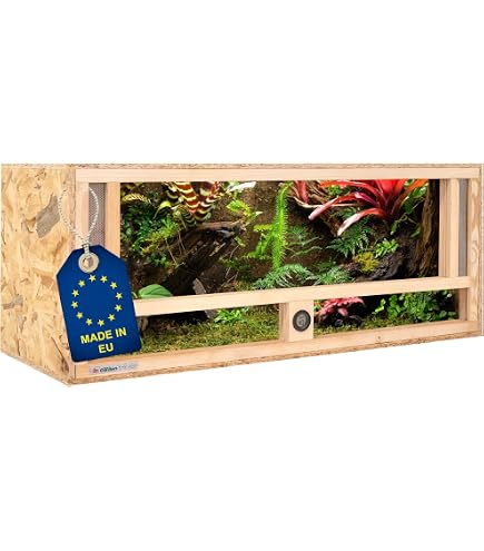ECOZONE Holz Terrariu It Seitenbelüftung 80x50x50 C - Holzterrariu Aus OSB Platten