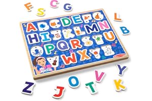 Melissa & Doug Ms Rachel Wooden Phonics Alphabet Sound Puzzle, 24-Piece Toddler Toys for Boys and Girls Ages 2+ Years