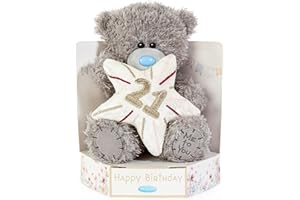 ME TO YOU BEAR Me to You Tatty Teddy Plush 15cm-High 21st Birthday Bear On Luxury Gift Plinth - Official Collection, Grey