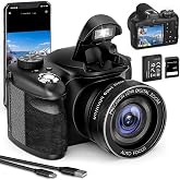8K 75MP Digital Camera with WiFi Dual Lens Selfie for Beginner Vlogs