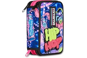 Mitama Astuccio Scuola 3 Scomparti, SUPER TRIPLO MUSIC POP, Contenuto 47 pz, Completo di Matite, Pennarelli, Portapenne Scuola Elementare Bambina