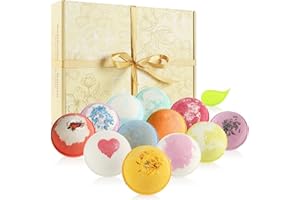 ‎ROBIN GOODS Robin Goods® 12-teiliges Badekugeln-Set - Aromatherapie für die Feiertage - Badebomben - Geschenkset für Muttertag, Valentinstag und Geburtstag (12 Stück - Badekugeln)