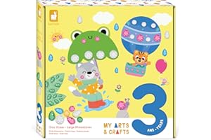 Janod - My Arts & Crafts – Dès 3 Ans - Gros Strass - 4 Tableaux - Kit Loisir Créatif Enfant - Apprentissage Motricité Fine et Concentration – J09145