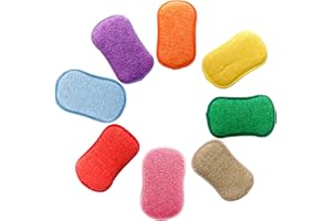 ‎AUERVO AUERVO Mikrofaser-Küchenschwämme Doppelseitenschwämme Putzschwamm, Reinigungsschwamm, Geschirrschwamm Waschbar 5 Stück