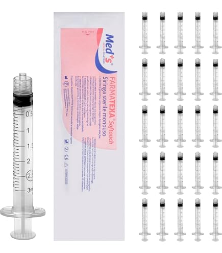 Set di Siringhe Aghi a Punta Smussata - (10 Siringhe, 10 Sghi, 10 Tappi e 2 Flaconi di Conservazione) - Siringa con Ago per Succo di Frutta, Olio, Vaporizzatore, Adesivi, Grasso