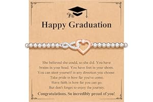 D Dongjiangjin Gift Silver-plated Beads Infinite Rose Gold Heart Bracelet Sweet Gifts for Grandma/Mum/Daughter/Granddaughter Birthday Graduation Christmas Valentines Day Mothers Day Gifts Ideas