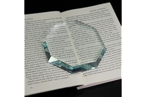 STAYMAX Przezroczysty ośmiokątny szklany przycisk do papieru